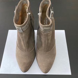 Coach - Suede Melody Wedge Booties